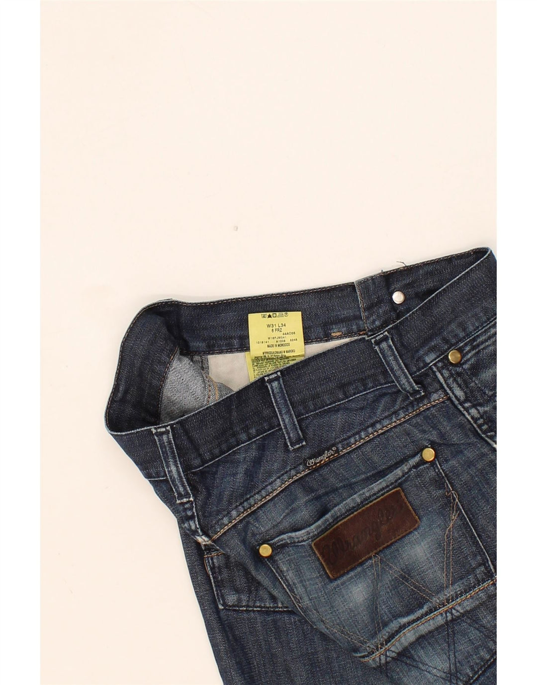 WRANGLER Womens Straight Jeans US 6 Medium W31 L28 Navy Blue Cotton Vintage Wrangler and Second-Hand Wrangler from Messina Hembry 