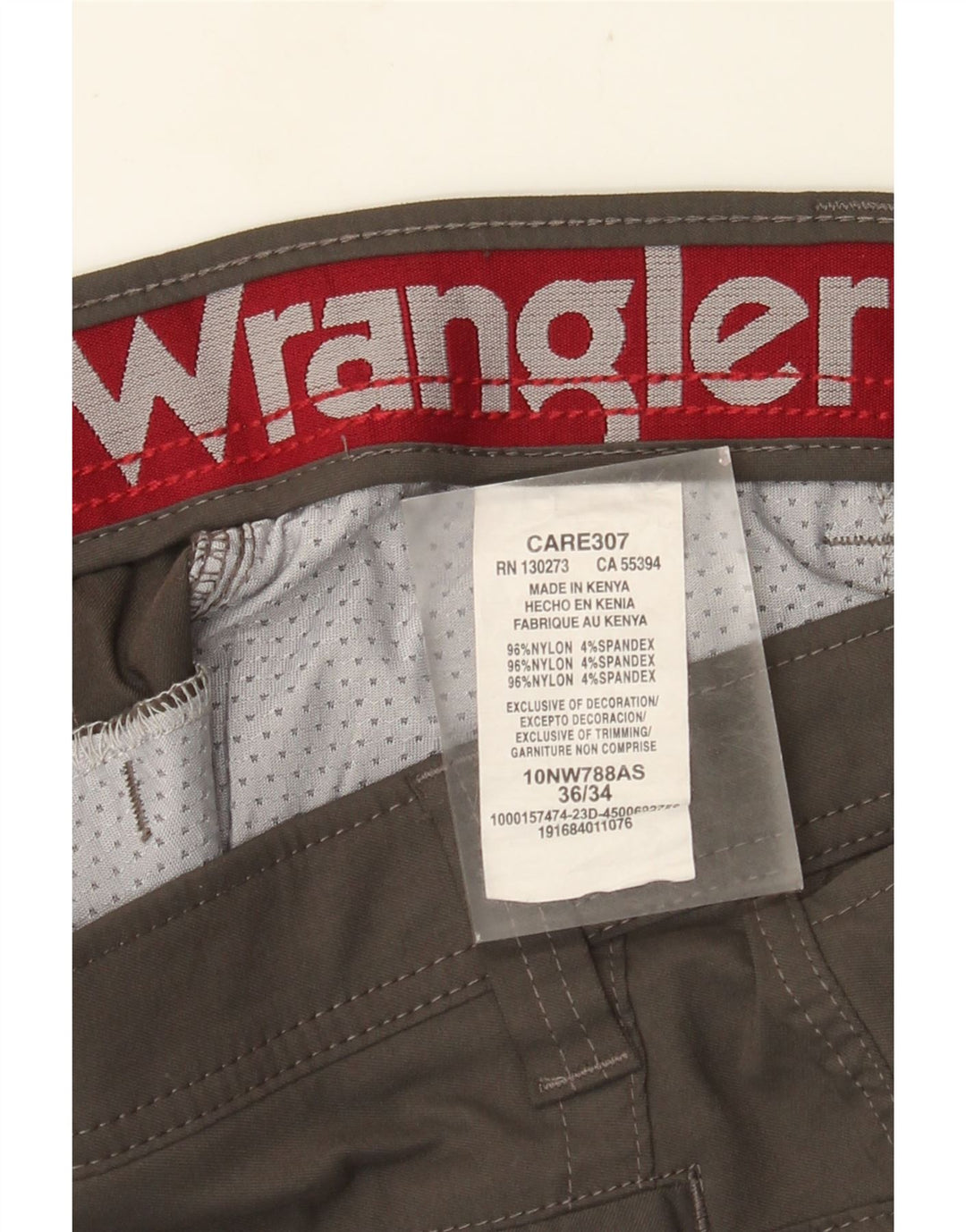 WRANGLER Gerade Cargohose für Herren, W36, L34, graues Nylon