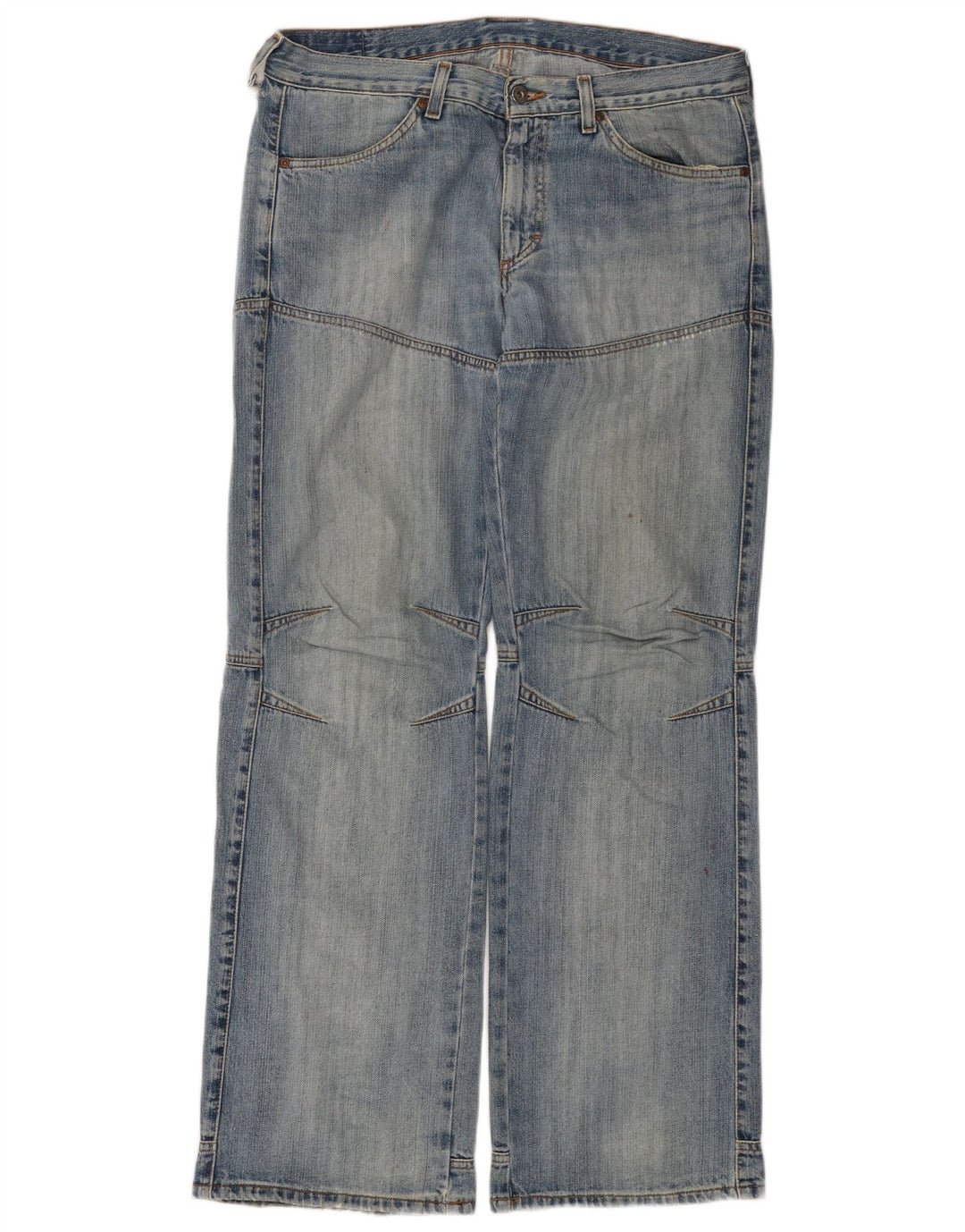 MUSTANG Herren Workwear Straight Jeans W33 L34 Blaue Baumwolle