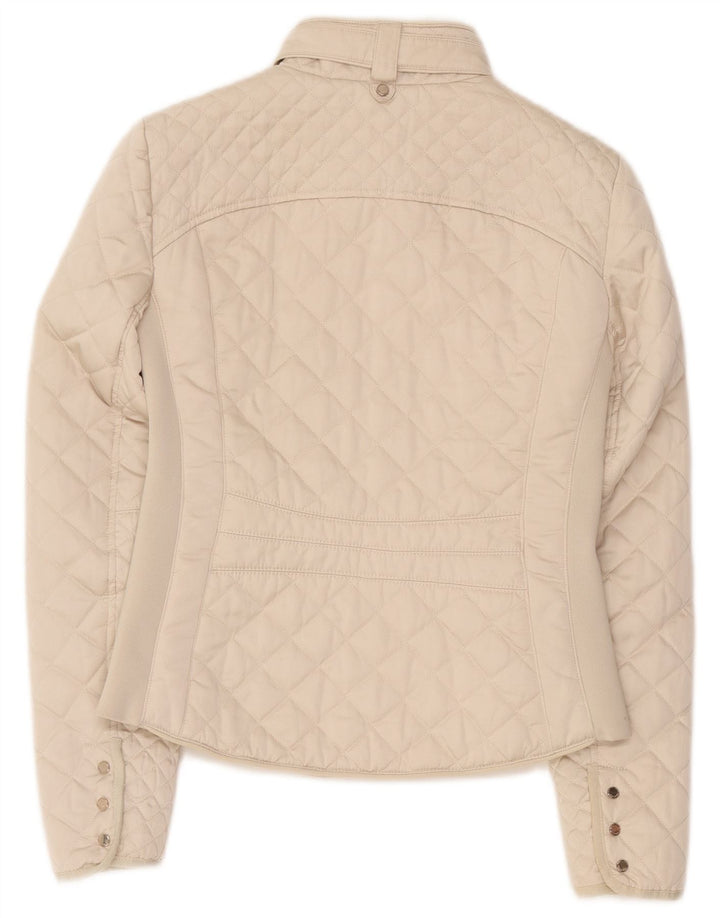 Zara Damen Steppjacke UK 12 Medium Off White
