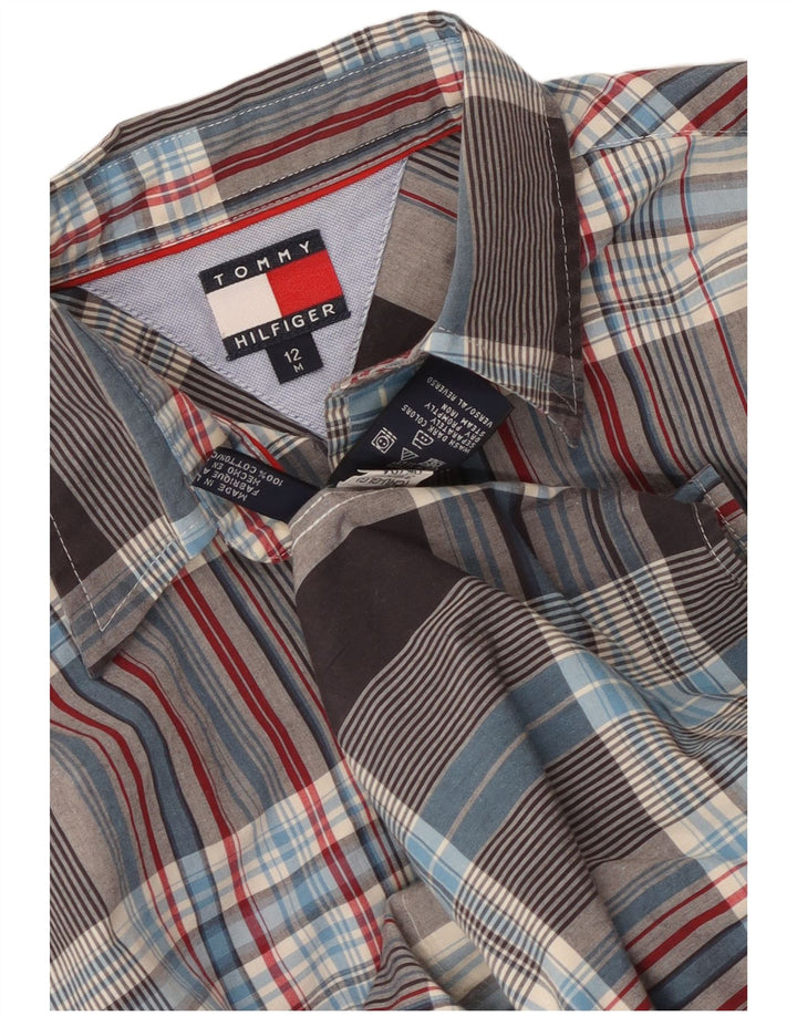 Tommy Hilfiger Hemd für Jungen, 11–12 Jahre, mittelgroß, mehrfarbig, kariert, Baumwolle