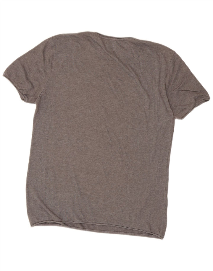 Zara Herren T-Shirt Top Large Grau