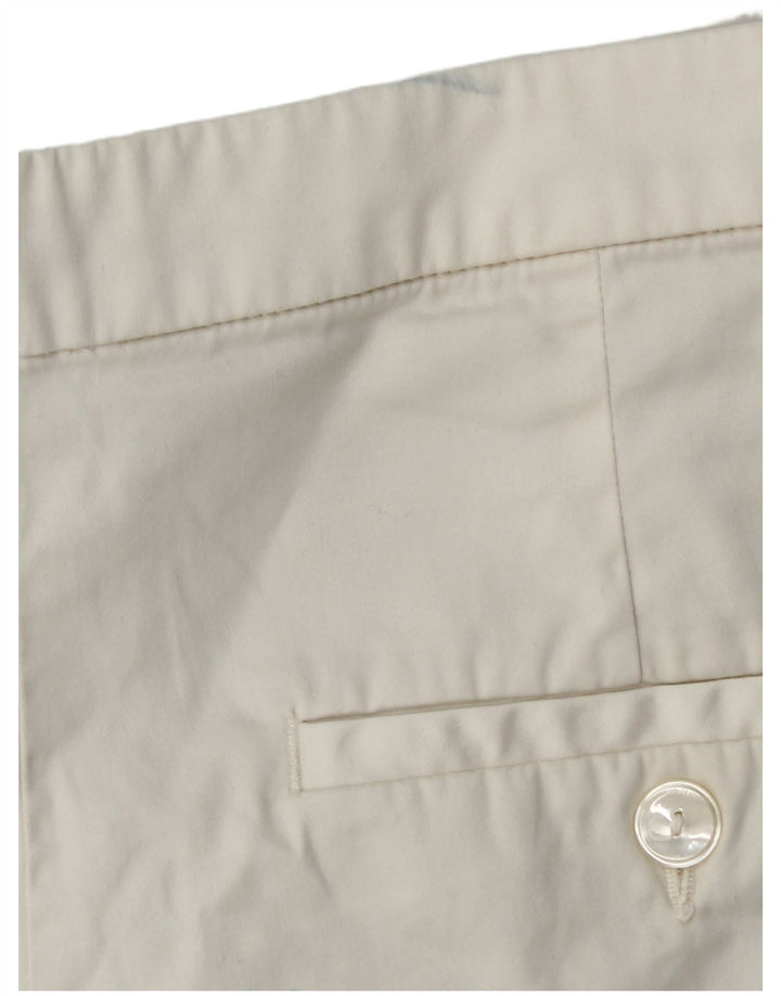 Massimo Dutti Damen Chinoshorts EU 38 Small W28 Weiße Baumwolle