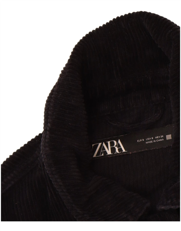 Zara Damen UK 10 Small Schwarz Baumwolle