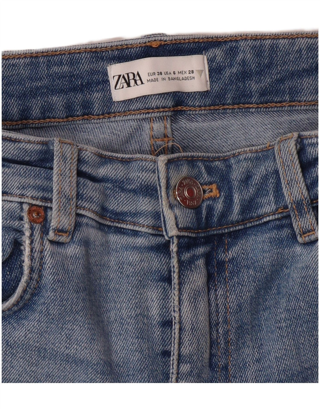 Zara Damen High Waist Skinny Jeans EU 38 Small W28 L27 Blue Classic