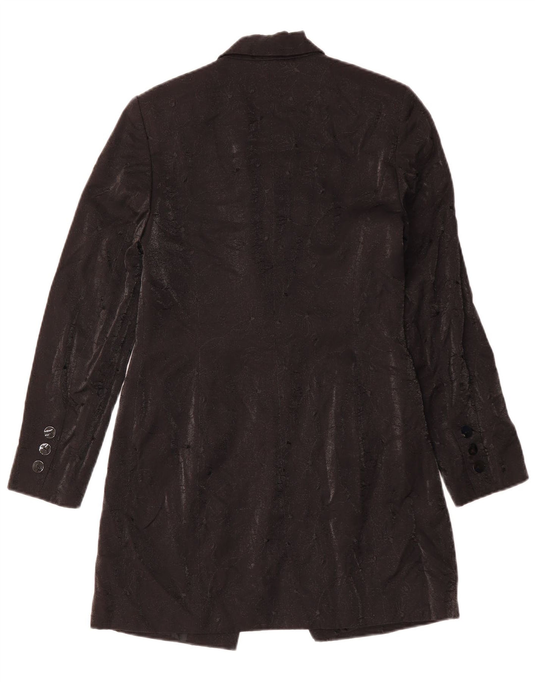 RICHARDS Damenmantel UK 10 Small Schwarz geblümte Viskose