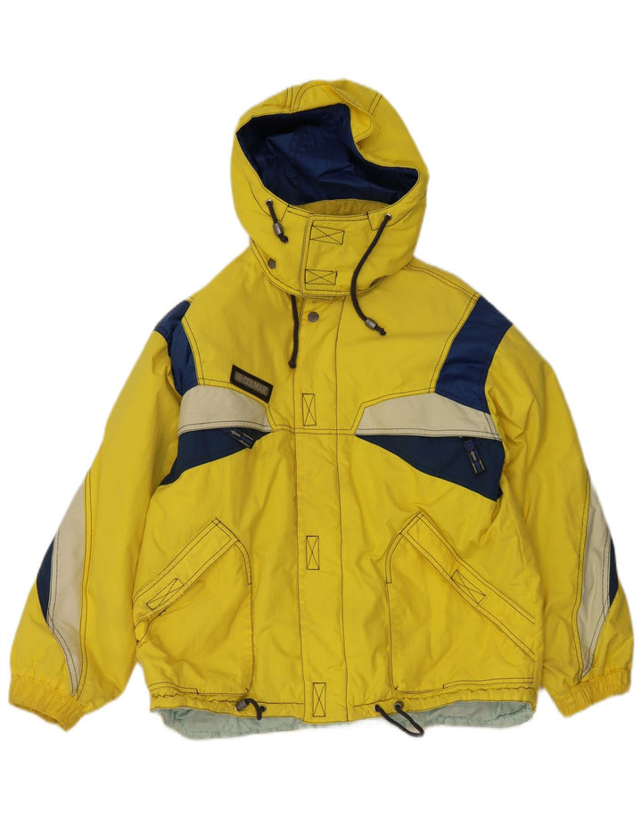 Colmar Herren-Skijacke mit Kapuze, US 42, groß, gelb, Farbblock