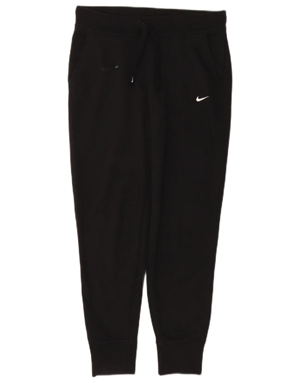 Nike Damen Dri Fit Trainingshose Jogger UK 10 Small Schwarz Baumwolle
