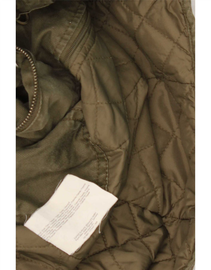 Esprit Damen Parka mit Kapuze, UK 8, Größe S, Khaki, Baumwolle