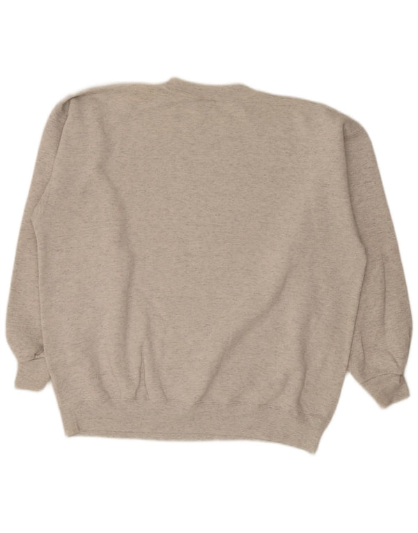 Vintage Herren Grafik Sweatshirt Pullover XL Grau Baumwolle