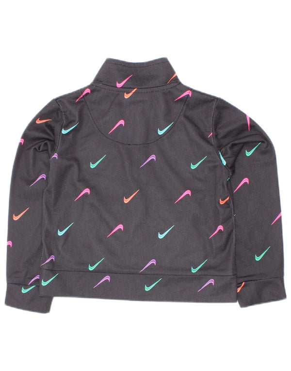 Nike Baby-Mädchen-Trainingsanzugoberteil mit Grafik, 12–18 Monate, Schwarz