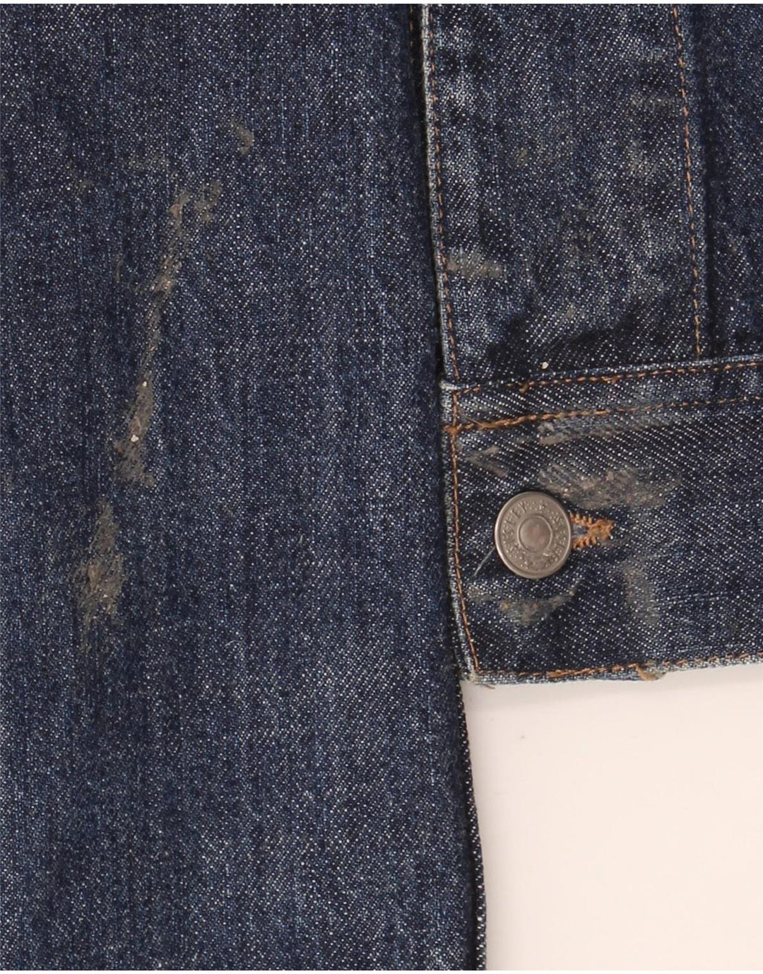 Sisley Herren Jeansjacke UK 36 Small Marineblau
