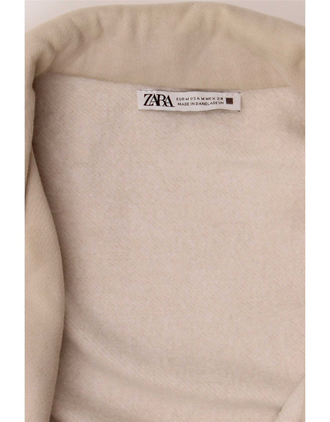 Zara Damen Übergroßer offener Mantel UK 14 Mittelbeige Baumwolle