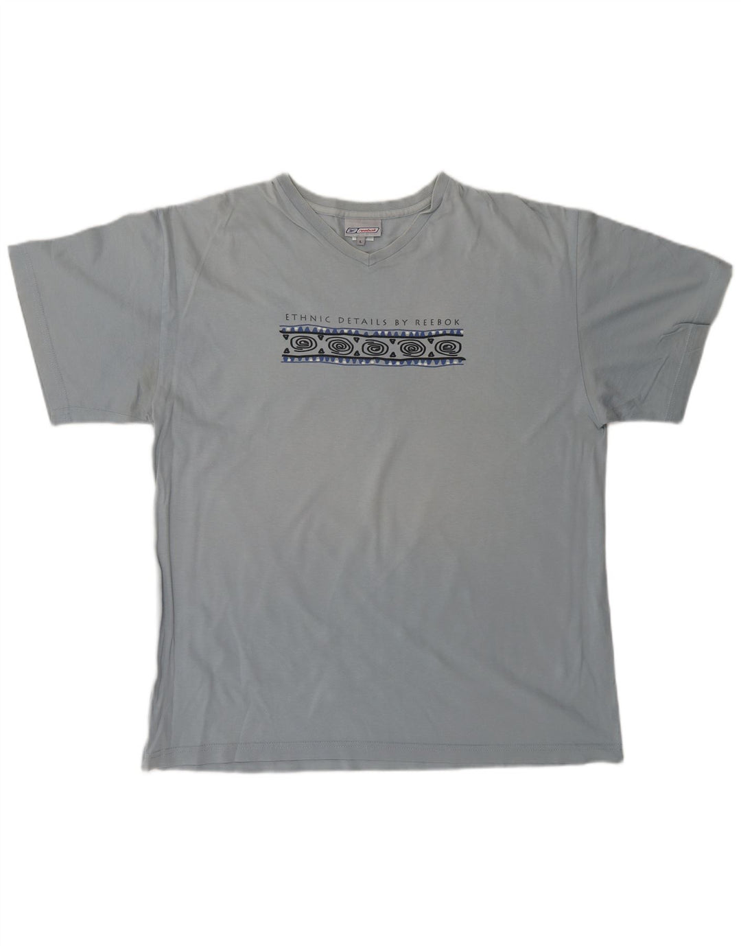REEBOK Herren Grafik-T-Shirt-Oberteil, groß, aus blauer Baumwolle