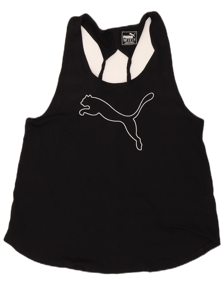 PUMA Damen Graphic Vest Top UK 16 Large Schwarz Polyester