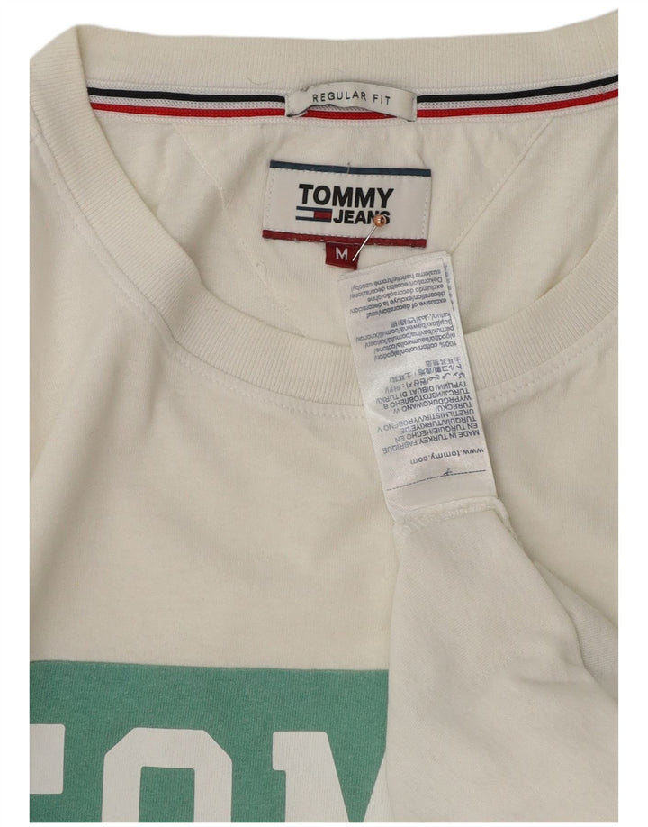 Tommy Hilfiger Herren-T-Shirt mit Grafik, Mittelweiß, Farbblock