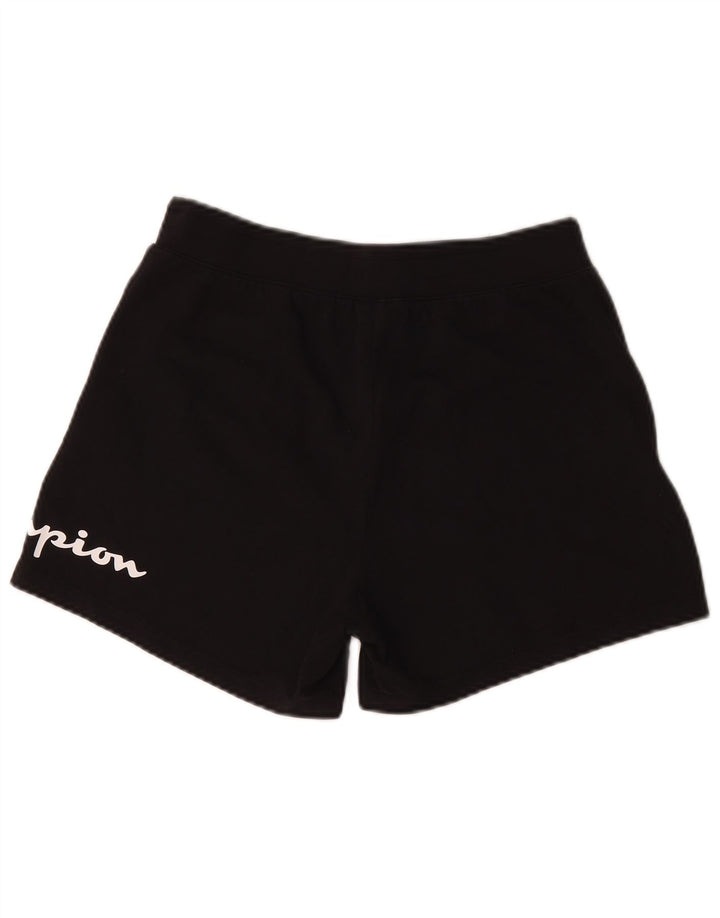 Champion Damen Graphic Sport Shorts UK 14 Medium Schwarz