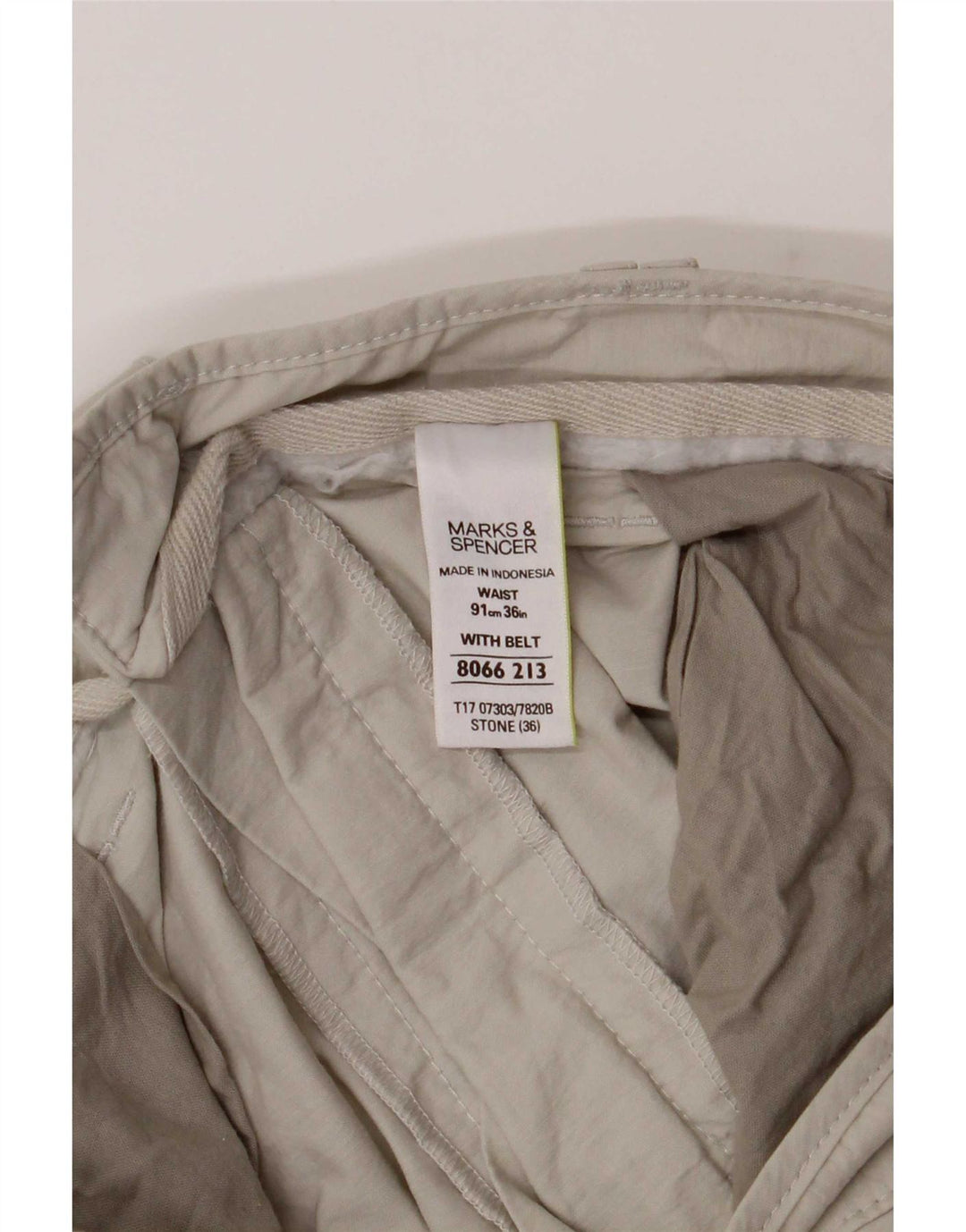 Marks & Spencer Herren Cargo-Bermudashorts, Größe L, W36, Beige, Baumwolle