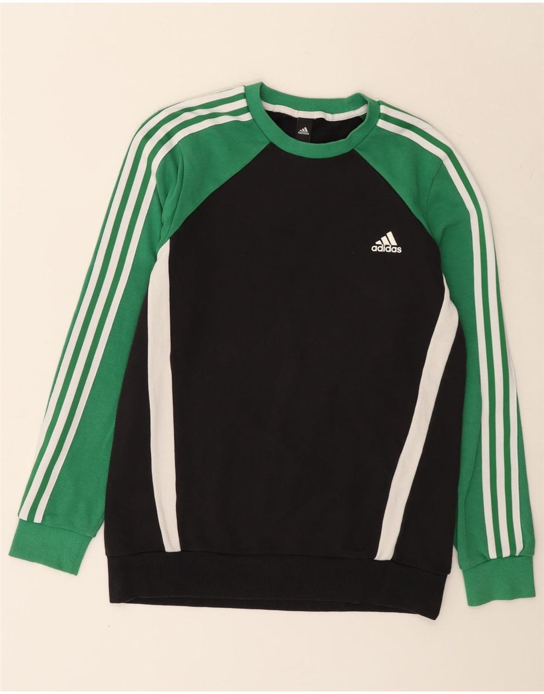 Adidas Herren Sweatshirt Pullover Mittelschwarz Colourblock Baumwolle
