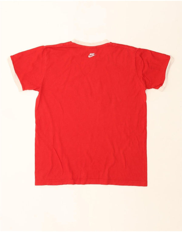 Nike Herren Grafik T-Shirt Top UK 39/40 Mittelrote Baumwolle