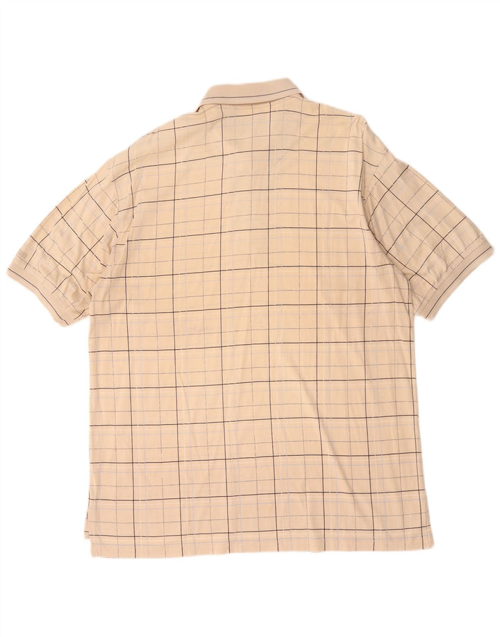 Izod Herren-Poloshirt, groß, beige kariert, Baumwolle