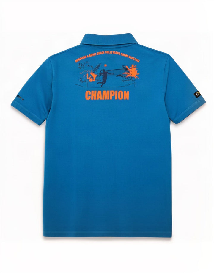 Adidas Herren-Poloshirt mit Grafik, groß, aus blauer Baumwolle