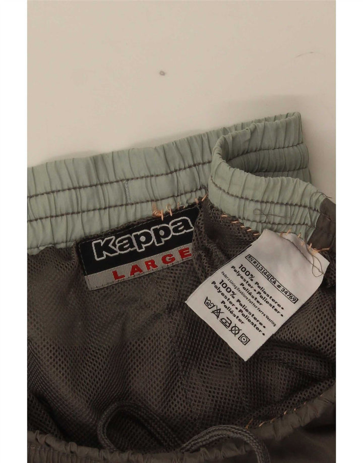Kappa Herren-Trainingshose, groß, grau, Polyester