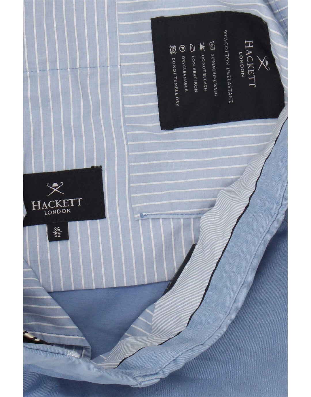 Hackett Herren Chinoshorts IT 52 XL W36 Blaue Baumwolle