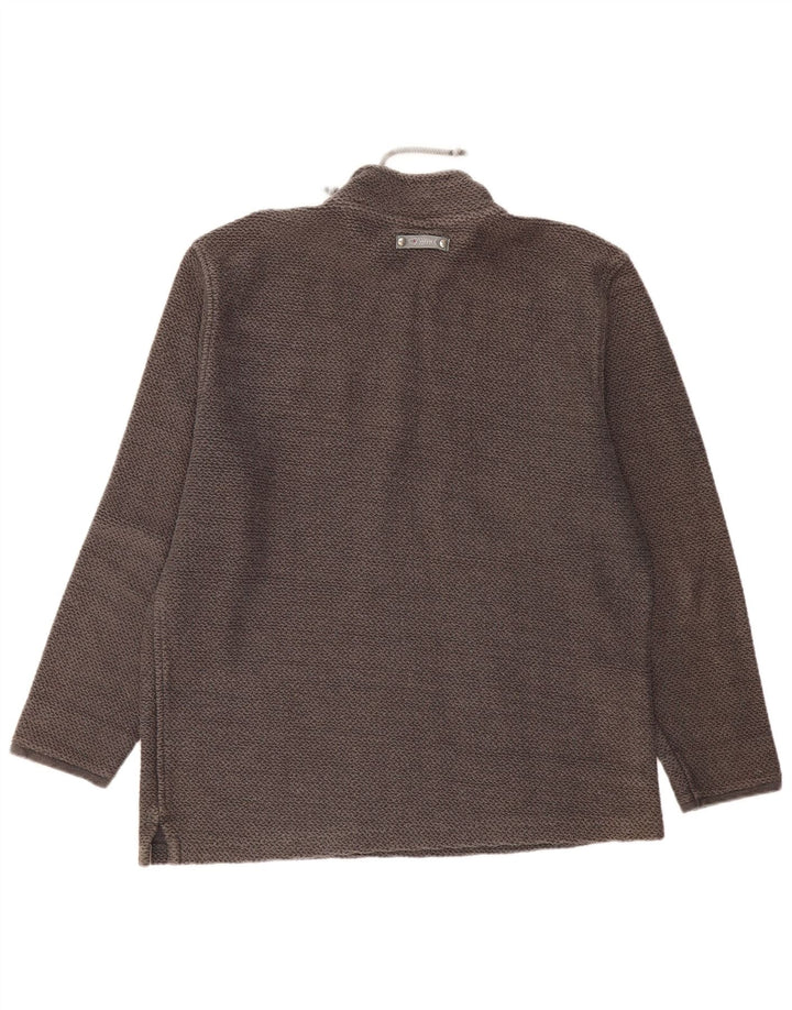 Weird Fish Herren-Sweatshirt mit Reißverschluss, XL, graue Baumwolle