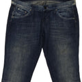 Lee Damen Lynn Schmale Jeansshorts W32 Große blaue Baumwolle