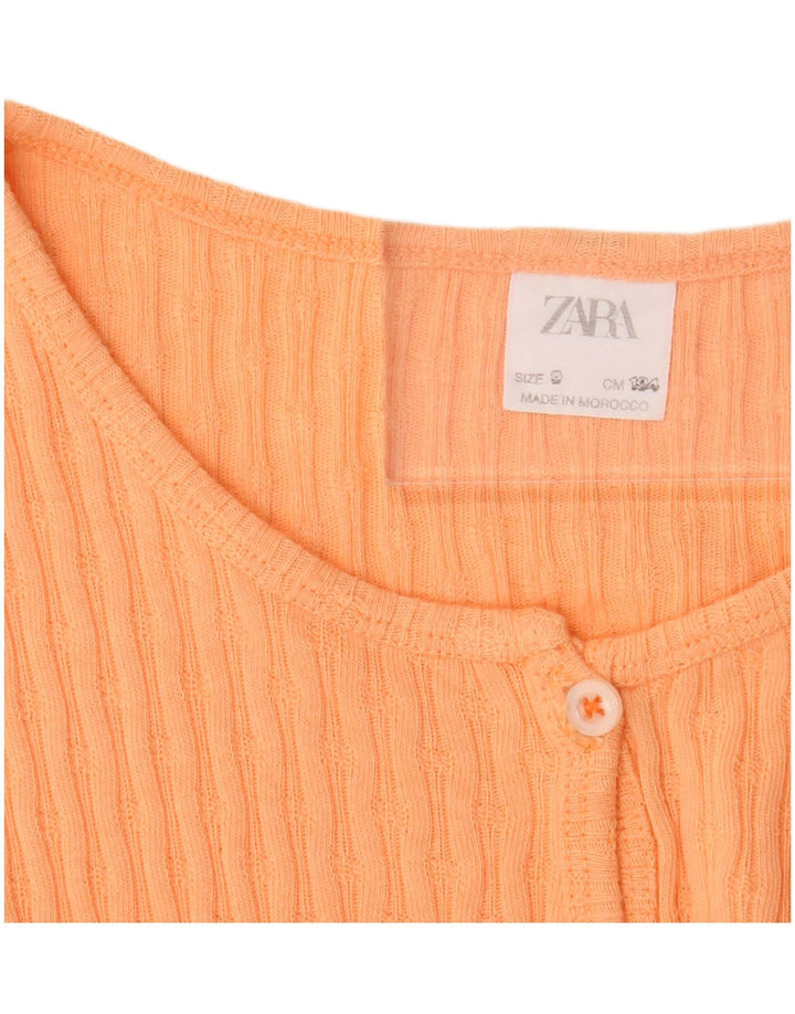 Zara Kurzarm-Crop-Top für Mädchen, 8–9 Jahre, Orange