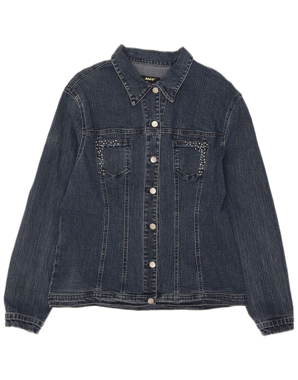 Vintage Damen Jeansjacke UK 14 Mittelblau
