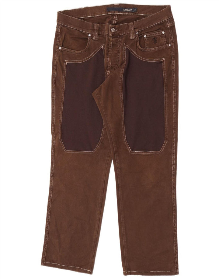 Jeckerson Herren Straight Jeans W38 L30 Braune Baumwolle