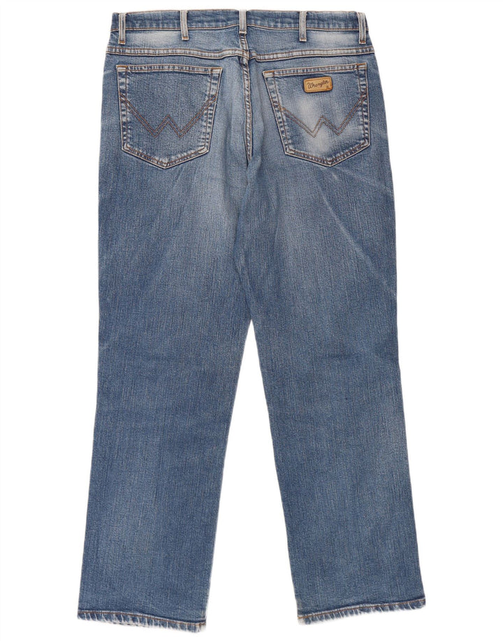 Wrangler Herren Straight Jeans W36 L30 Blaue Baumwolle