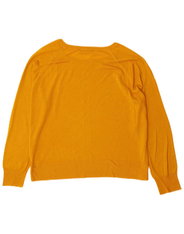 Zara Damen-Pullover mit U-Boot-Ausschnitt, Gr. 16, Gelb