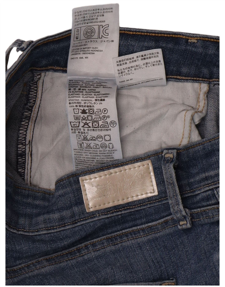 Levi's Damen Distressed Skinny Jeans W29 L30 Blaue Baumwolle
