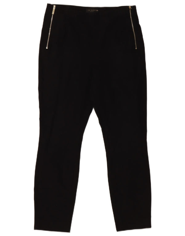 Ted Baker Slim-Freizeithose für Damen, Größe 2, klein, W28, L25, schwarze Baumwolle