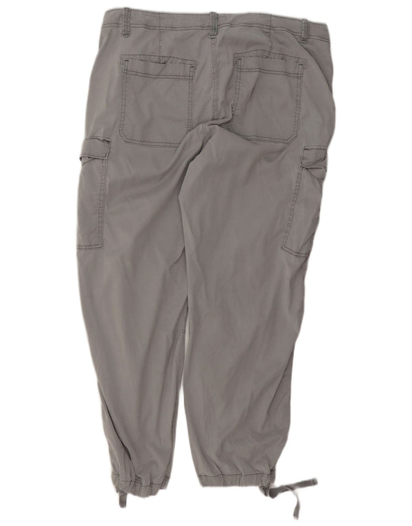 Marks & Spencer Damen Jogger-Cargohose UK 20 2XL W40 L29 Graue Baumwolle