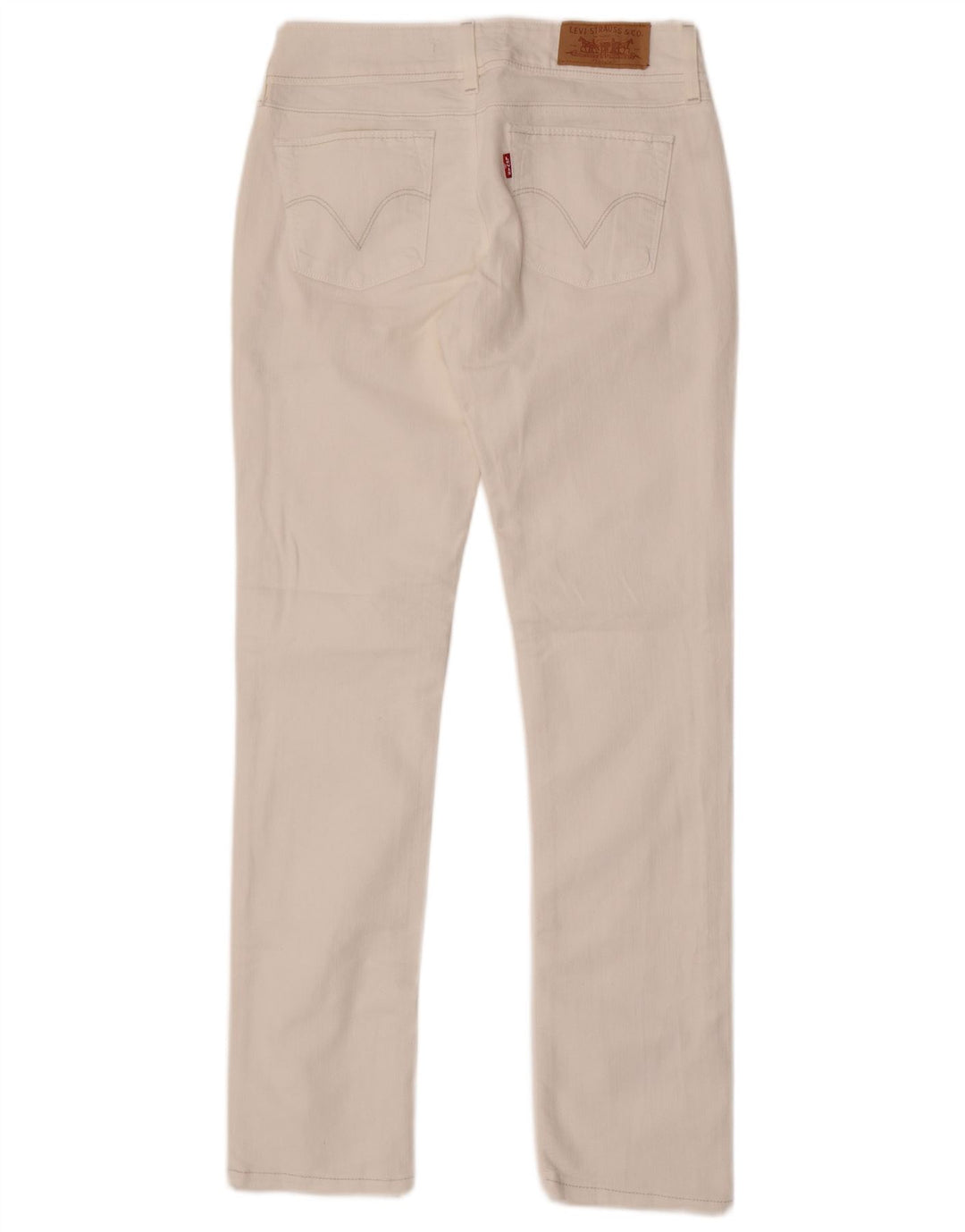 Levi's Damen 571 Slim Jeans W28 L30 Weiße Baumwolle