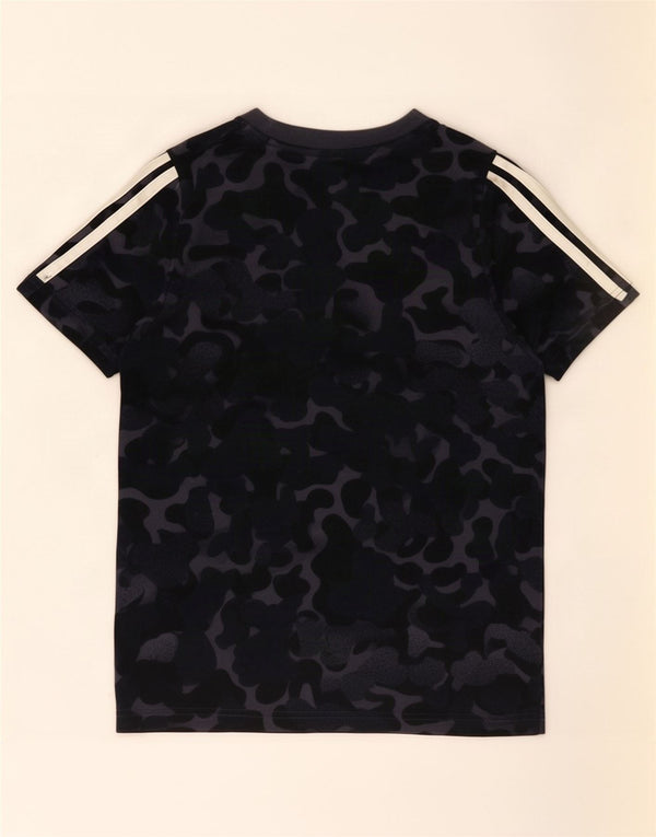 Adidas T-Shirt für Jungen, 11–12 Jahre, schwarze Tarnung, Baumwolle