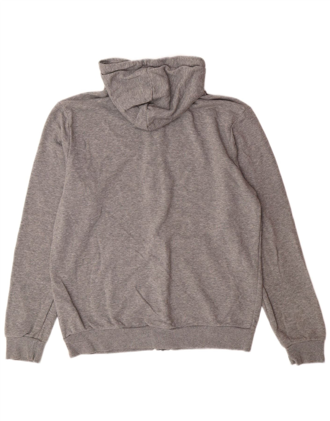 PUMA Herren-Kapuzenpullover mit Reißverschluss, mittelgraue Baumwolle
