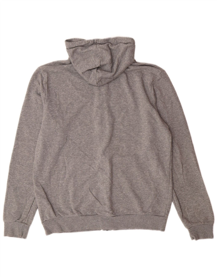 PUMA Herren-Kapuzenpullover mit Reißverschluss, mittelgraue Baumwolle