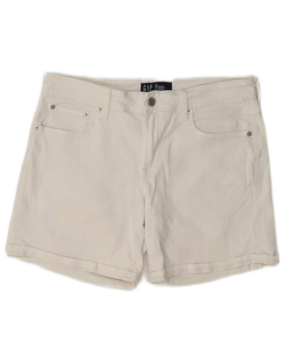 Gap Womens Standard Regular Denim Shorts W28 Mittelweiße Baumwolle