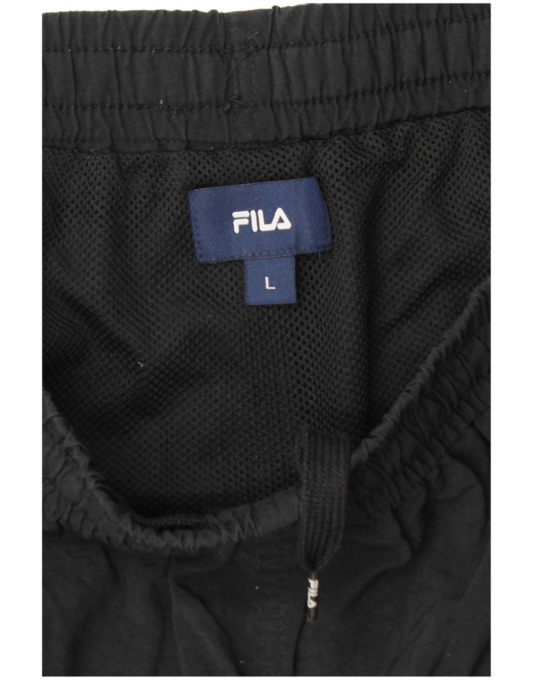 Fila Herren-Sportshorts, groß, schwarzes Colourblock-Polyamid