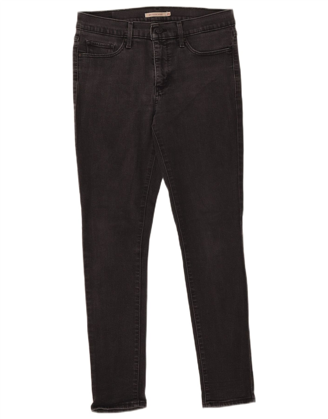 LEVI'S Damen 311 Shaping Skinny Jeans W29 L30 Schwarze Baumwolle