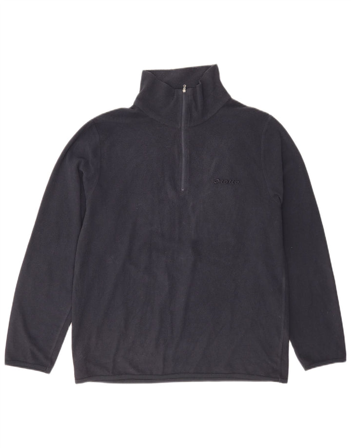 Lotto Herren-Fleecepullover mit Reißverschluss am Hals, mittleres Marineblau, Polyester