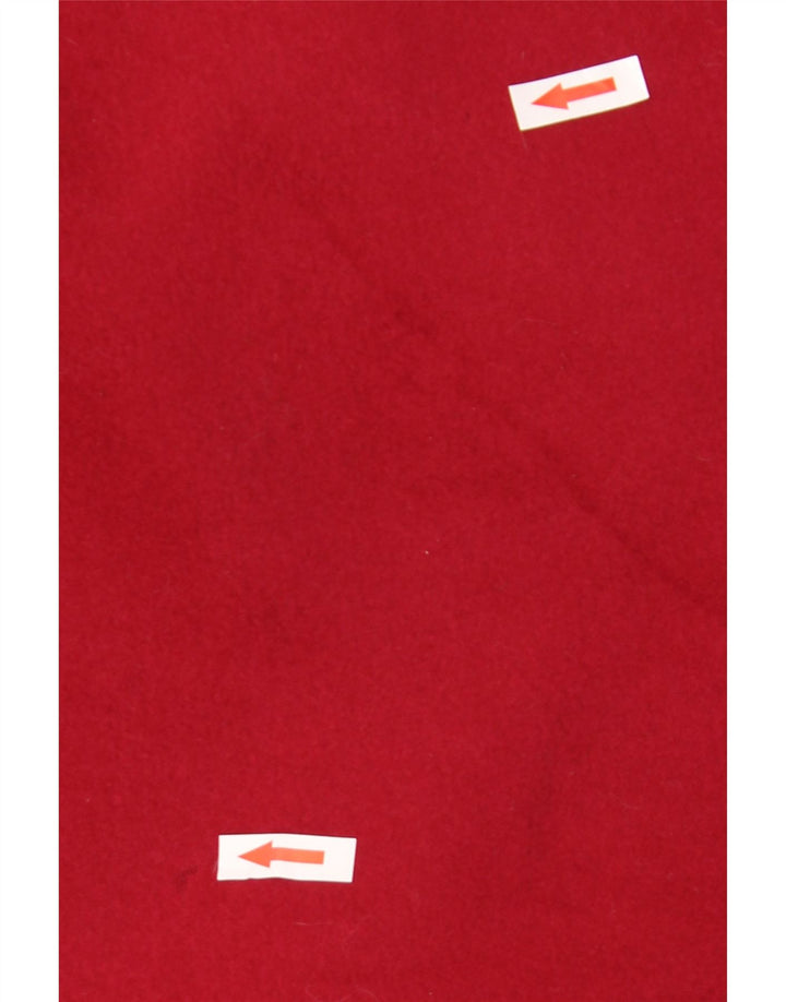 Vintage Damen Übergroßer Mantel IT 53 2XL Rote Wolle