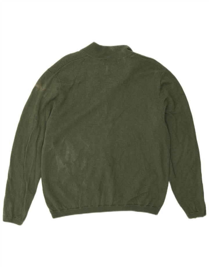 Orvis Damen-Pullover mit Knopfkragen, UK 16, Größe L, grüne Wolle