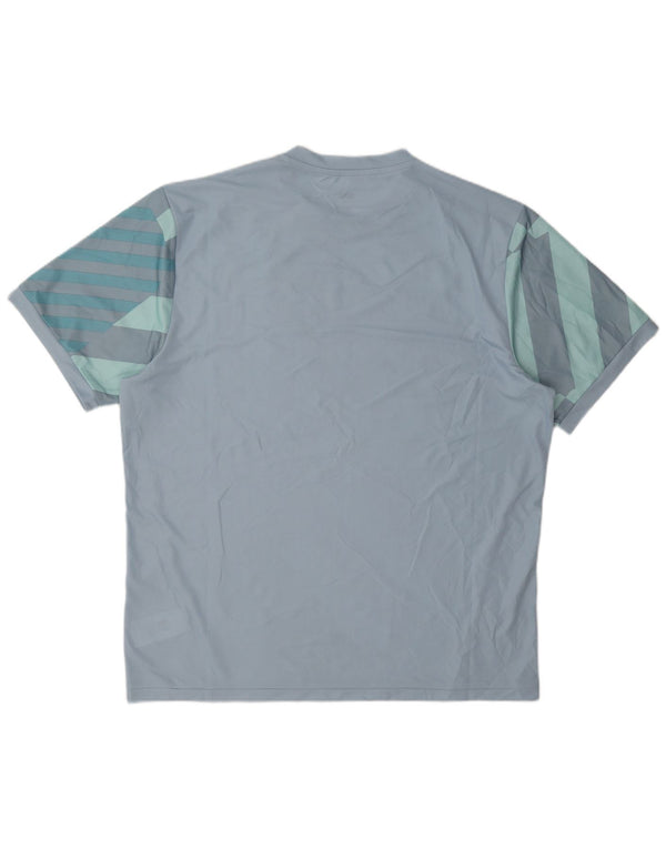 Puma Herren T-Shirt Top XL Blau Geometrisch Polyester