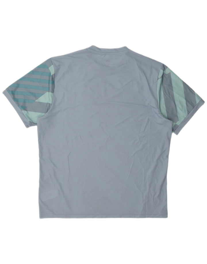 Puma Herren T-Shirt Top XL Blau Geometrisch Polyester